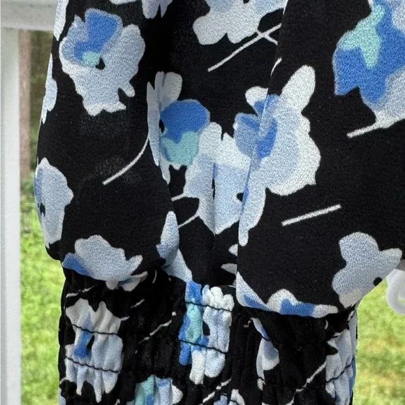 JCrew Factory Top w/smocked sleeves and covered buttons-SZ 4 - Picture 7 of 12